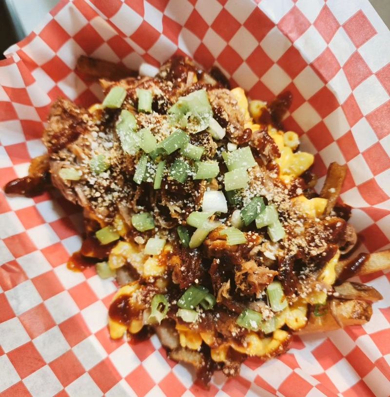 BBQ pulled pork loaded fries